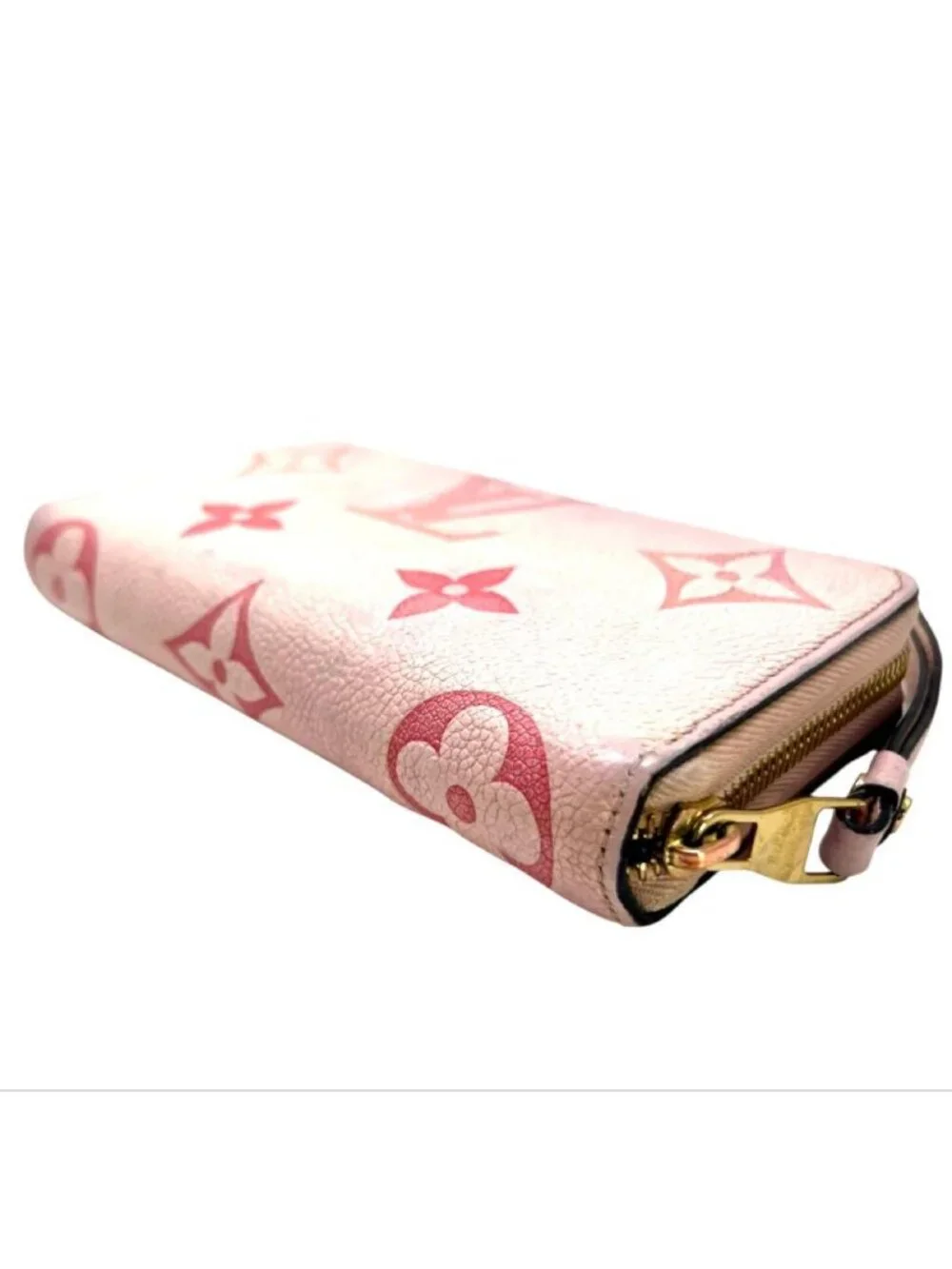 Louis Vuitton Bicolor Empreinte Zippy Wallet Bouton de Rose